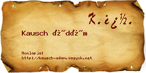 Kausch Ádám névjegykártya